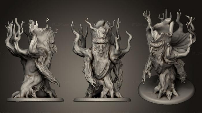 Статуэтки герои, монстры и демоны (Зимний Энт, STKM_0540) 3D модель для ЧПУ станка